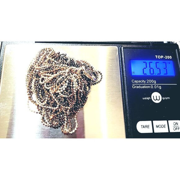 Multi-Strand Milor Italy Necklace Sterling Silver Multicolor Glistening Necklace - Picture 8 of 8